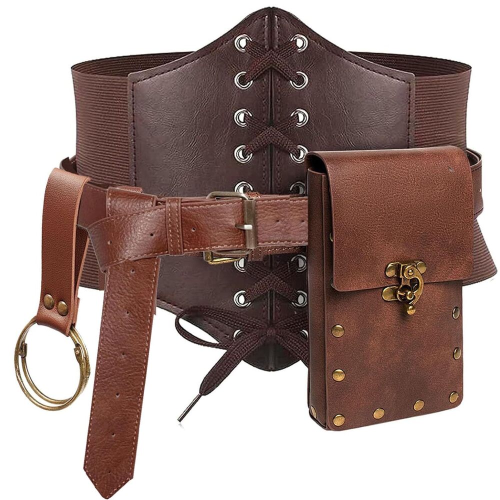 7364 Renaissance Costume Sets Belt Pouch Purse Corset Waistband